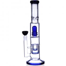 The Bluejacket 17 Bong Double Honeycomb Percolator to Dome Percolator Combination New