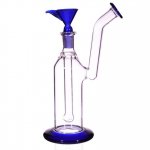 7" Bubbler With Removable Matching Dry Herb Bowl Blue New