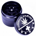 Hemp Leaf Chromium Crusher Dual Four Part Grinder 40mm New