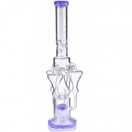 The Nordic Artifact Lookah Premium Series 21" Triple Tornado Chamber with Electric Sprinkler Perc Fresh Purple New