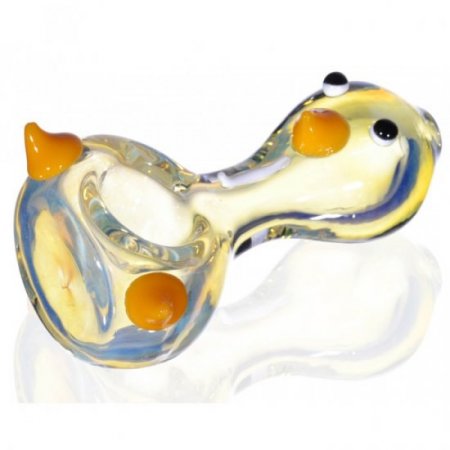 The Penguin - 3 Penguin Hand Pipe - Golden Fumed New