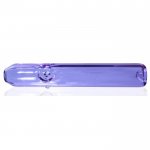 6" CLEAR PURPLE STEAMROLLER Glass Hand Pipe New