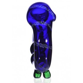 7" Queen Sherlock Glass Pipe Blue New