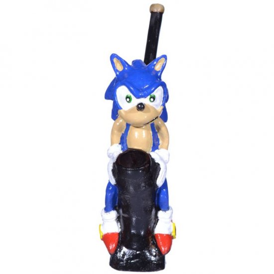 6\" Character Fancy wooden pipes Sonic New