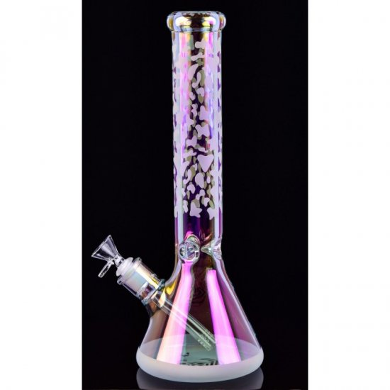 Smoke Chameleon Rainbow Chill Glass 15\" Thick Iridescent Beaker Base Bong New