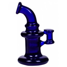 On Point Glass Mini Rig Carb Cap Blue New