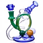 Smoke Horn 7" Twisty Recycler Glass Bong Water Pipe New