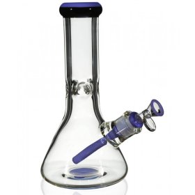 Simply Thick 10" Beaker Bottom Bong 8mm Thick with American Color Purple New