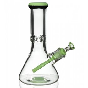 Simply Thick 10" Beaker Bottom Bong 8mm Thick with American Color American Green New