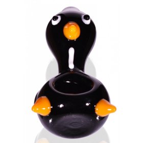 The Penguin - 3 Penguin Hand Pipe - Black New