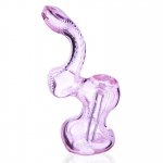 6" Twisted Art Swirled Bubbler Tinted Pink New