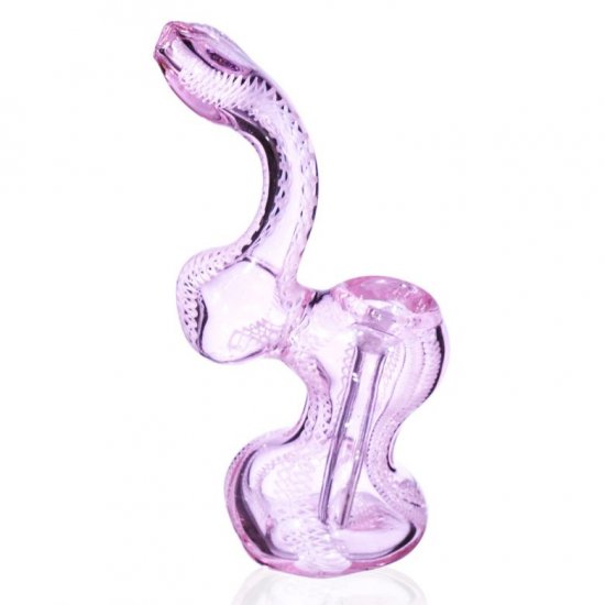 6\" Twisted Art Swirled Bubbler Tinted Pink New