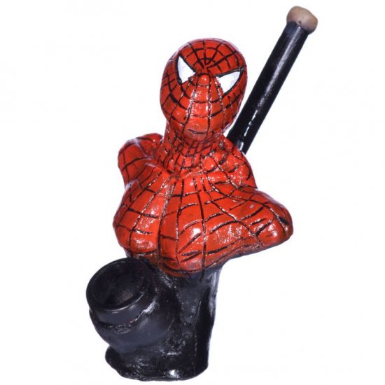 6\" Character wooden pipes Spiderman New