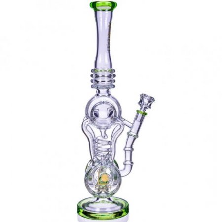 Twin Turbo Lookah 16" Double Barrel Recycler Bong Clear New