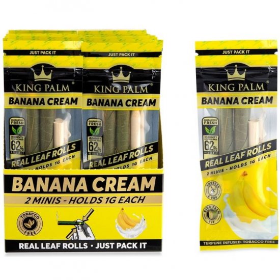 King Palm 2 Mini Rolls Banana Cream 3 Pack New