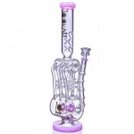 The Missing Alderaan Relic Lookah 18" Barrel Spiral Blast Recycle Ice Glass Bong American Pink New