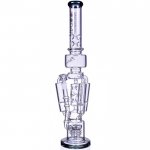 The Imperial Lookah 23" Sprinkler Perc to Triple Honeycomb Chamber Bong Black Ice New