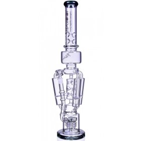 The Imperial Lookah 23" Sprinkler Perc to Triple Honeycomb Chamber Bong Black Ice New