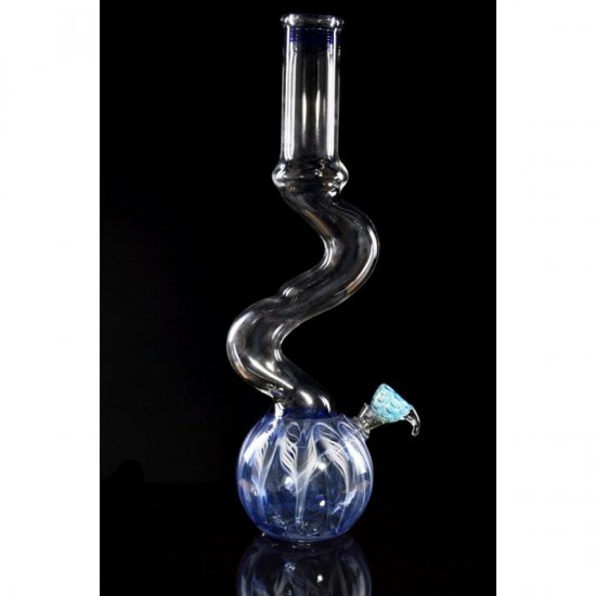 16\" Snake Neck Water Pipe Blue New