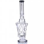 The Nordic Artifact Lookah Premium Series 21" Triple Tornado Chamber with Electric Sprinkler Perc Black Ice New