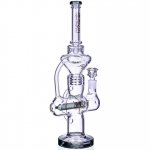 Smoking Prince Lookah 17" Inline Recycler Perc Bong Winter Green New