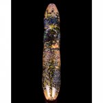 The Wormhole - 6 Golden Sea Frit Work Steamroller Glass Hand Pipe New