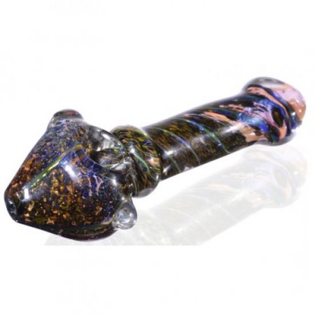 The Yoda - 6 Golden Fumed Hand Blown Glass Steam roller Spoon Pipe Bowl New