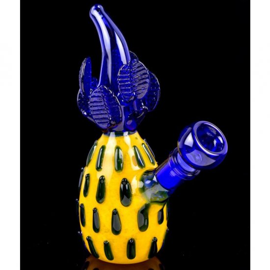 7\" Mini Pineapple Bong Water Pipe Blue New