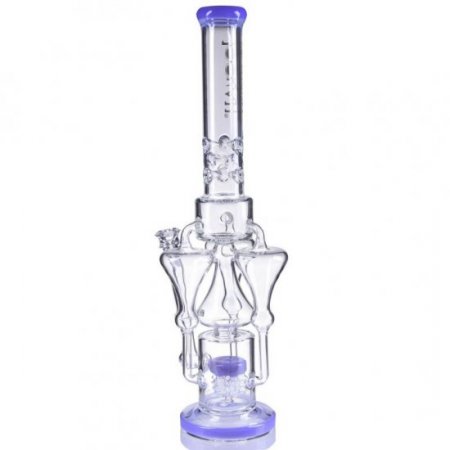 The Nordic Artifact Lookah Premium Series 21" Triple Tornado Chamber with Electric Sprinkler Perc Fresh Purple New