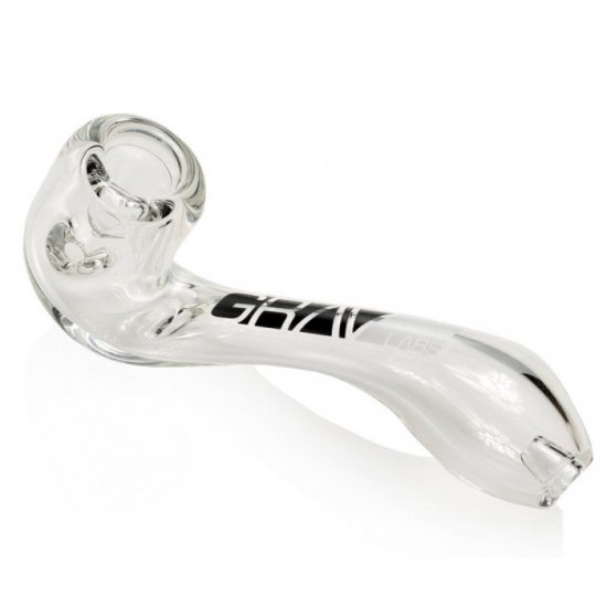GRAV Classic Sherlock 6\" Shiny Curved Sherlock Glass Hand Pipe - Clear New