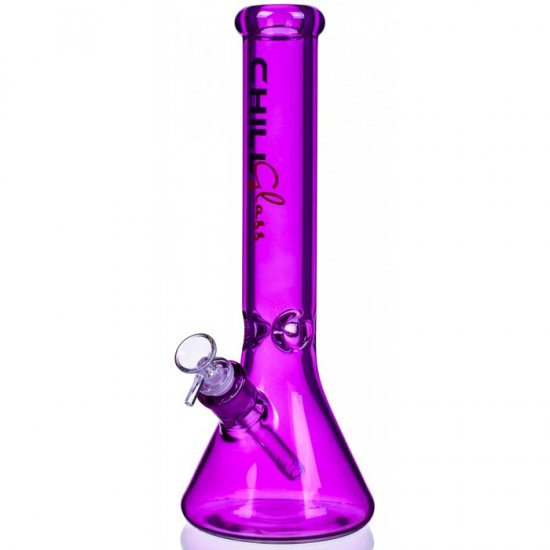 The Fuchsia Chill Glass 15\" Thick Beaker Base Bong Hot Pink New
