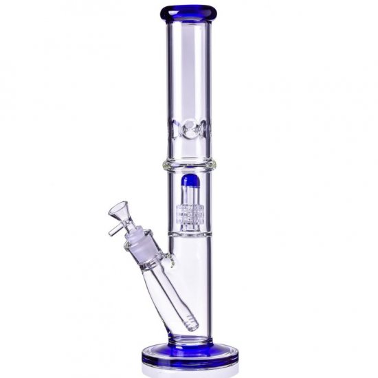 16\" Inline Matrix Percolator Bong Glass Water Pipe Thick and Heavy Blue New