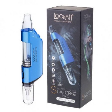 Lookah Seahorse Pro Dual Wax/Dab Pen Kit Blue New