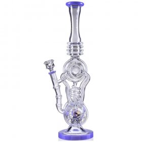 The Hosnian Relic -16" Lookah Bong with inline Perc Recycler Purple New