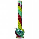 18" Big and Tall Glass Smoking Bong with Long Neck Water Bong New