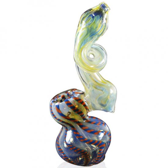 7\" Twisted Fumed Bubbler New
