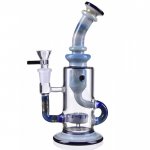10" Fab Egg Recycler Bong Water Pipe with 14mm Male Bowl Aqua Blue New