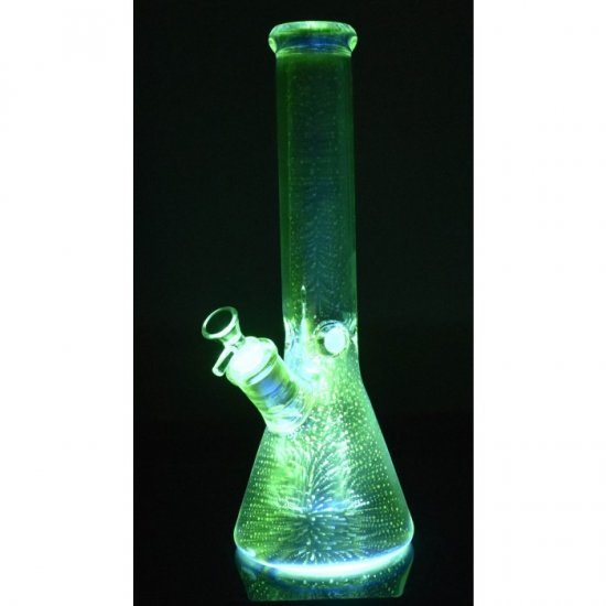 The Smoke Dance Floor 14\" Iridescent Color Shifting Shiny Bong With Colored Lights and A Remote Control New