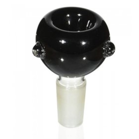 14mm Dry Male Bowl With Accent Dry Herb-Black New