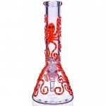 Smokeyoctopus 13" Glow In The Dark Beaker Bong New