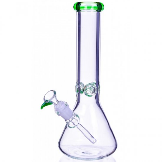 12\" Thick Clear Beaker Base Bong Water Pipe Assorted Colors New