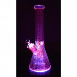 The Smoke Dance Floor 14" Iridescent Color Shifting Shiny Bong With Colored Lights and A Remote Control New