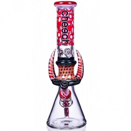 Devil's Heart Cheech 14" Dual Horn Beaker Base Bong New