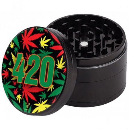 V Syndicate 420 Rasta 4-Piece SharpShred Grinder New