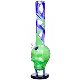 The Oathkeeper 16" Multicolor Thick & Heavy Skull Face Design Bong New