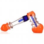 7" HAMMER BUBBLER WITH PERC Orange New