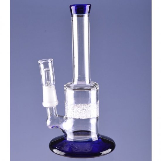 5\" Micro Fritted Disc Oil Rig Water Pipe Blue New