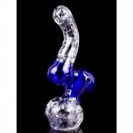 5" Diamond Glass Shiny Crystal Bubbler New