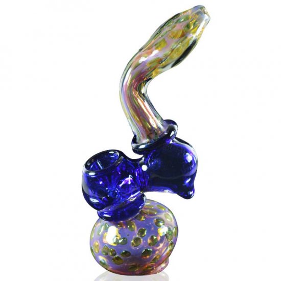 8\" Golden Fumed Spotted Water Bubbler New