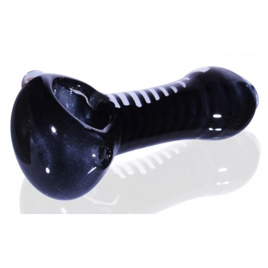 3\" Black Swirl Glass Hand pipe New